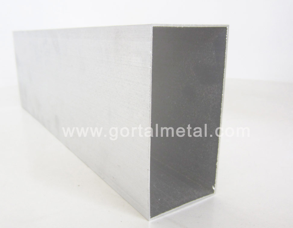 100x150 aluminum mill finish RHS square pipe