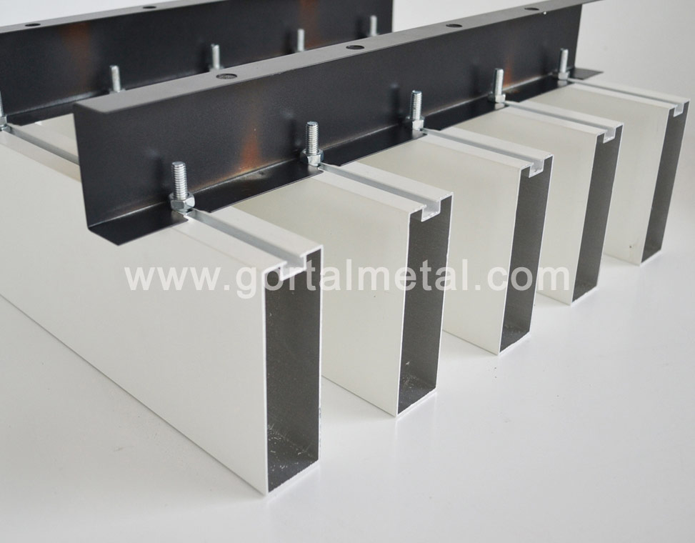 30x100 white square baffle false ceiling