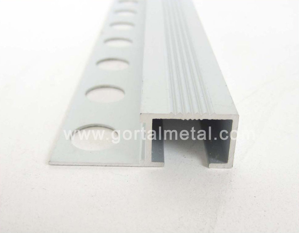 Aluminum square angle stair edge trim