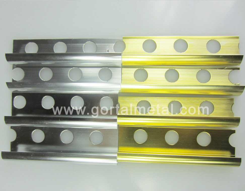 aluminum 2 color tile trim