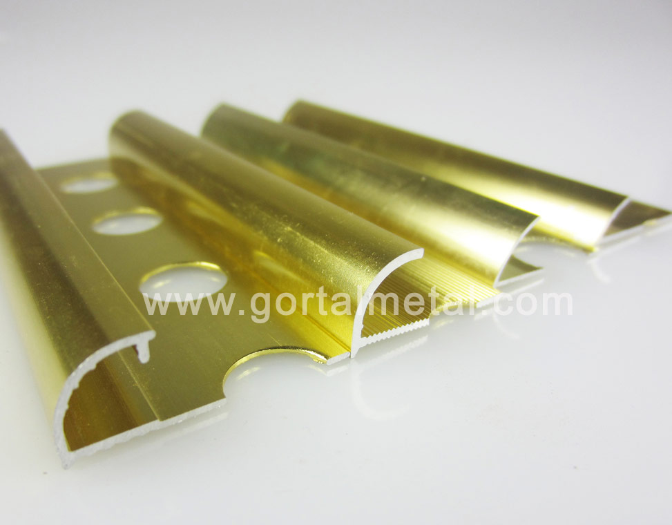 aluminum golden color tile trim