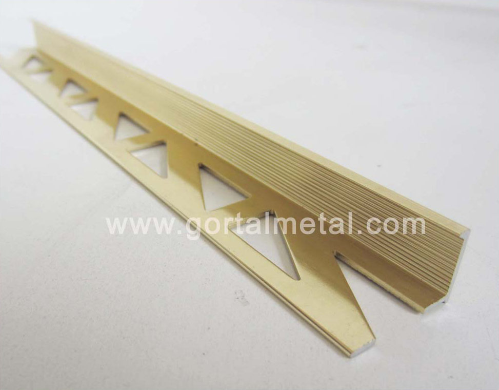 aluminum golden tile trim L shape