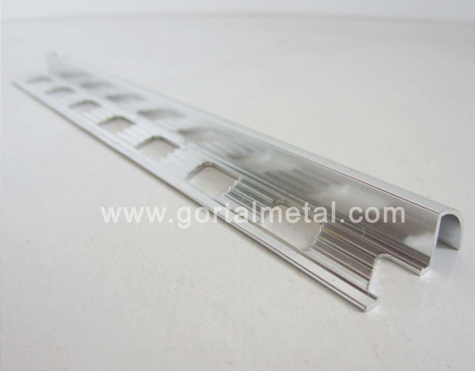 aluminum polished tile trim round