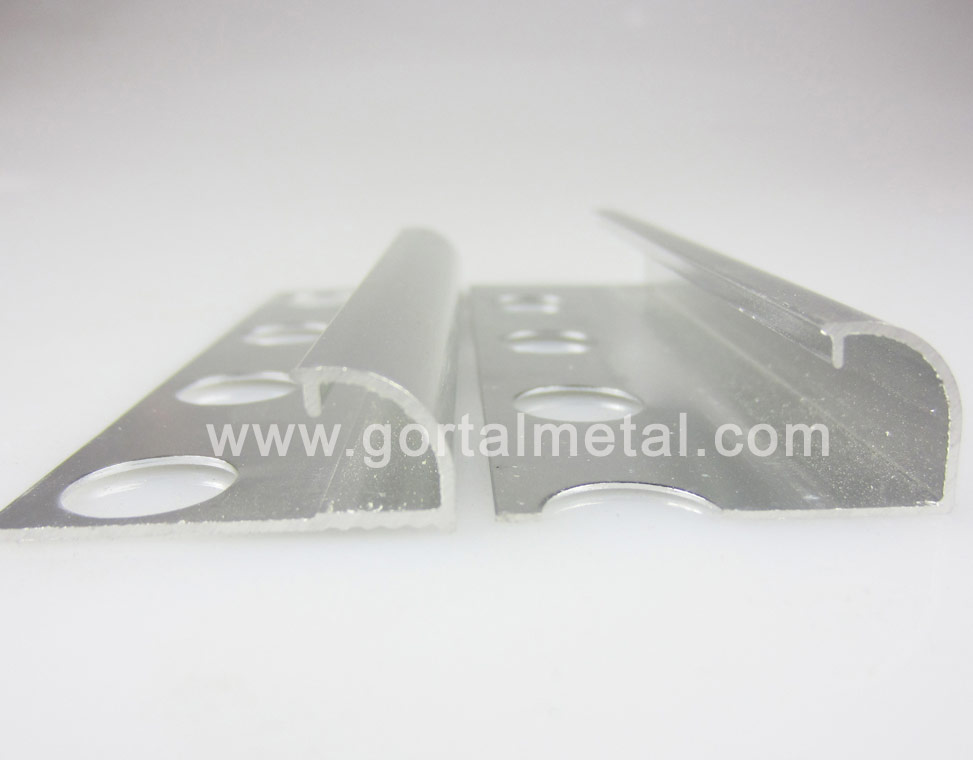 aluminum tile trim round corner silver1