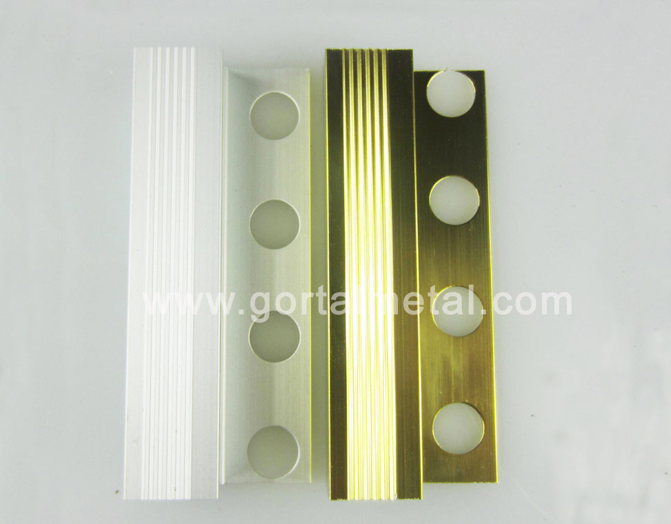 aluminum tile trim square silver golden