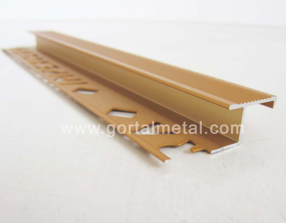 aluminum tile trim step trim golden mat