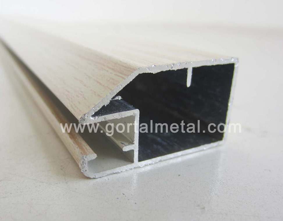 aluminum wood graining extruded profile